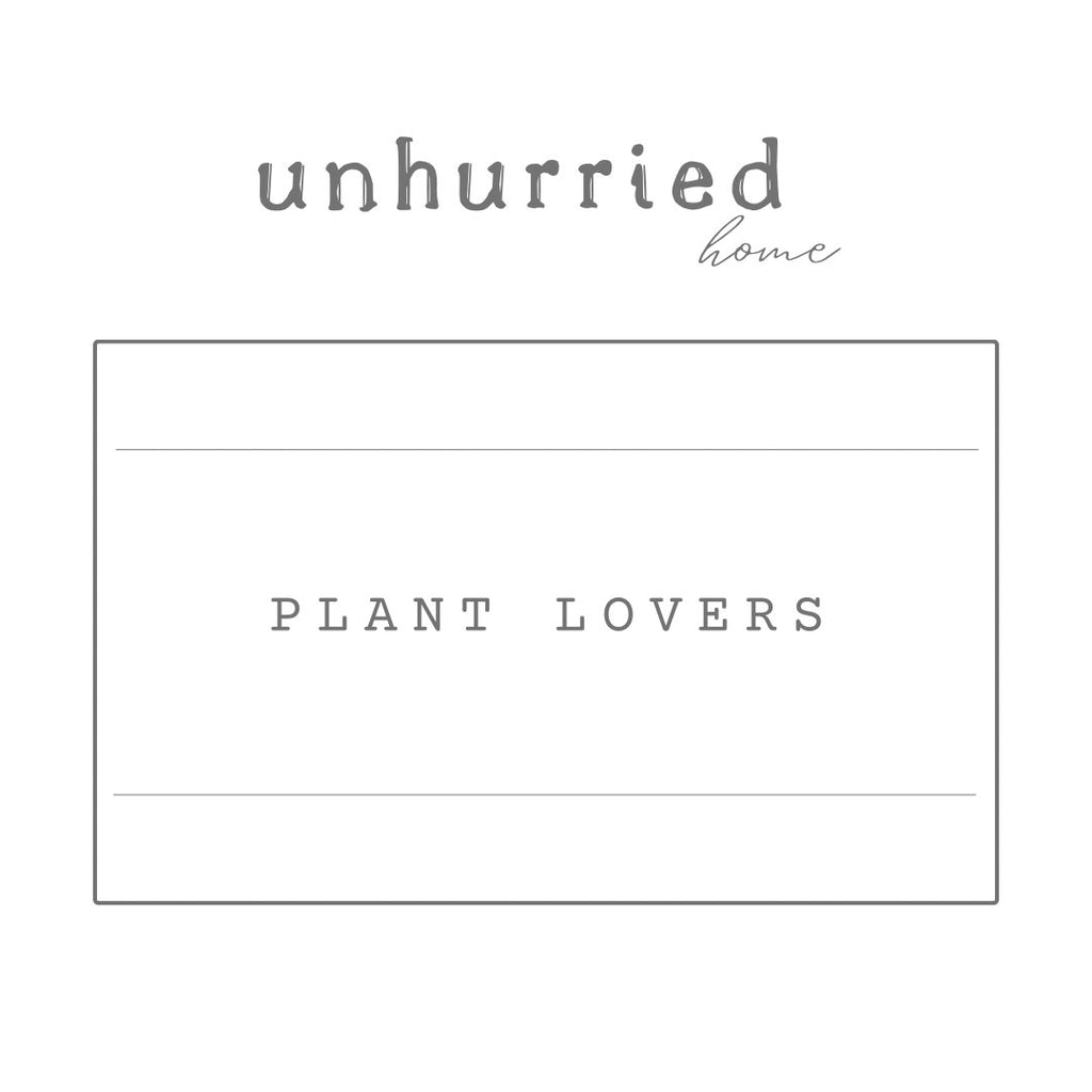 PLANT LOVERS
