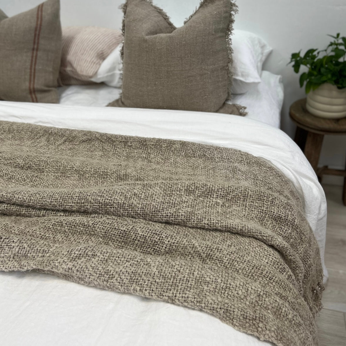 Dallas Heavy Linen Throw Unhurried Home