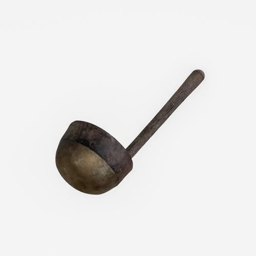 Vintage Indian Brass Spoon (Wooden Handle)